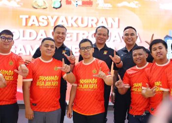 Kapolres Metro Jakarta Pusat Hadiri Tasyakuran Bersama The Jakmania di Polda Metro Jaya