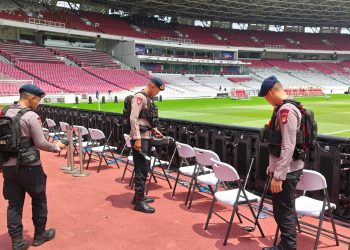 Brimob Polda Metro Jaya Sterilisasi GBK Jelang Laga ASEAN Cup 2026