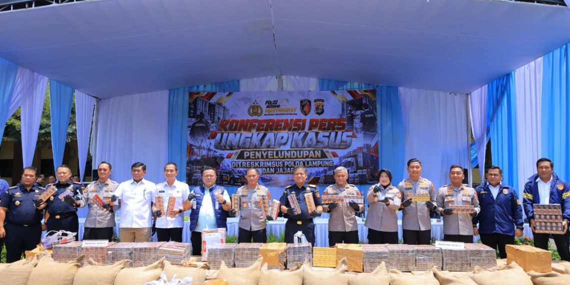Polda Lampung Ungkap Empat Kasus Kejahatan Ekonomi, Amankan Rokok Ilegal hingga Merkuri