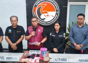 Operasi Gabungan Polda NTB Gerebek Dugaan Sarang Narkoba di Mataram, Sabu 51,58 Gram Disita