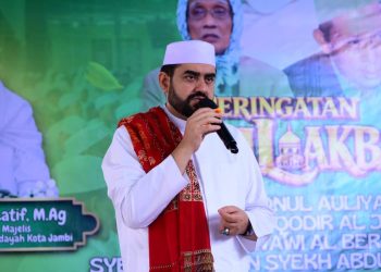 Wakapolda Jambi Hadiri Haul Akbar Syekh Abdul Qodir Al Jailani dan Harlah Majelis Al-Hidayah ke-7