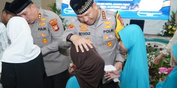 Polres Metro Jakarta Pusat Santuni 100 Anak Yatim, Gelar Doa Bersama untuk Jakarta Aman dan Damai